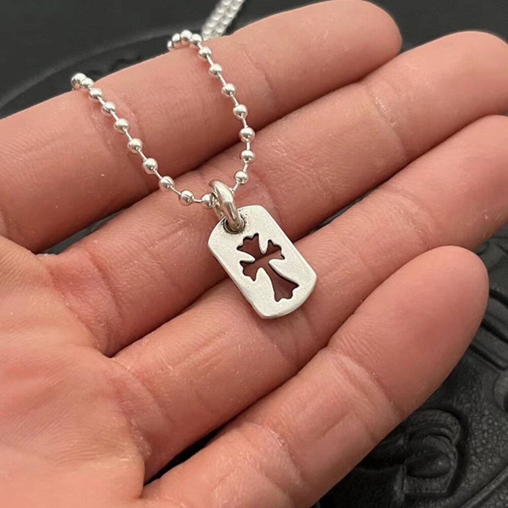 Chrome Hearts Air Force Cross Necklace Silver